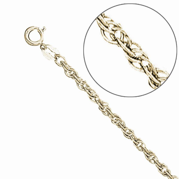 Yellow Gold Filled, Replacement Rope Chain, .8mm
