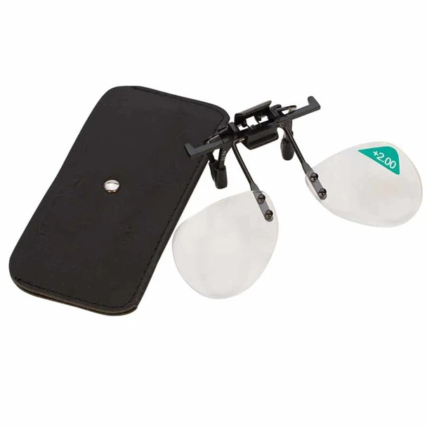 Horotec clip-on magnifier attaches to your glasses