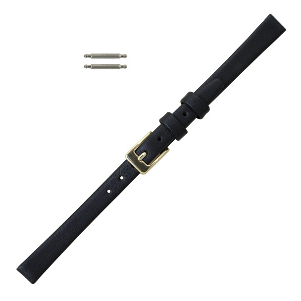 Hadley Roma Leather Watch Band 11mm Black Smooth Calf 6 1/2 Inch Length