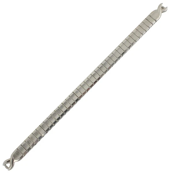 3MM silver tone stainless steel ladies expandable watch band