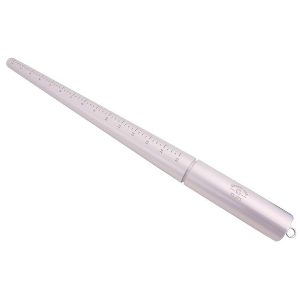 Aluminum graduated ring mandrel for sizing rings