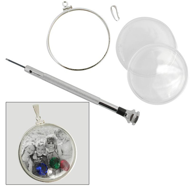 Keepsake Pendant Kit Sterling Silver Large Size