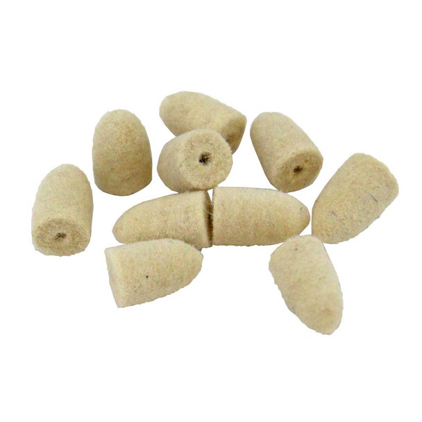 Mini Pointed Felt Cone Buffs for Polishing Pack of 10