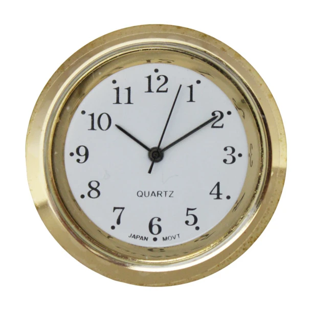 Clock Movement Micro Quartz Insert 1-7/16" (36mm) Outer Diameter