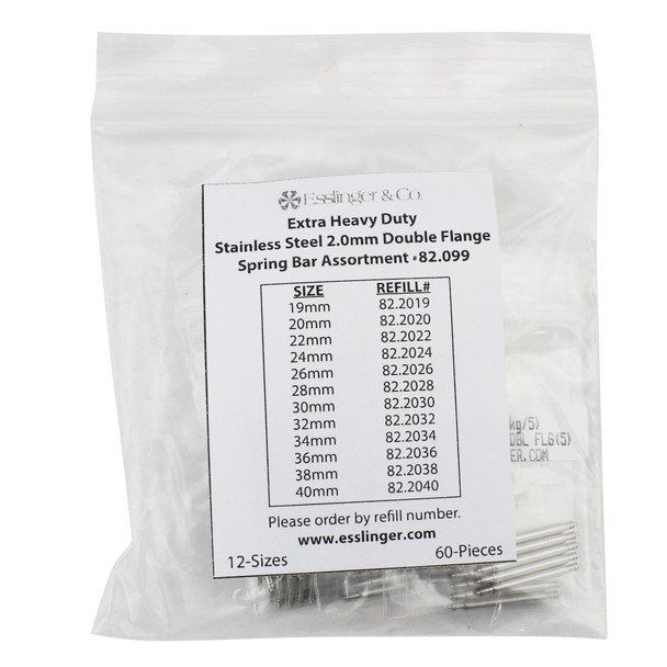 Extra Heavy Duty Spring Bar Assortment 60 Pieces