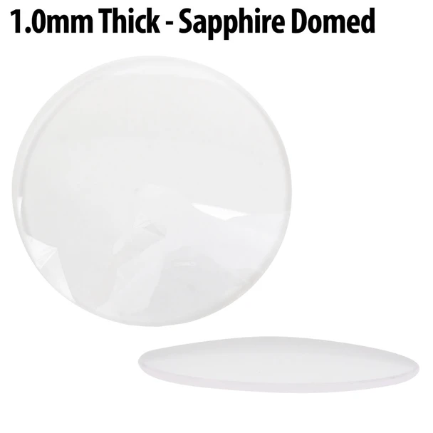 Domed and Round Sapphire Watch Crystal