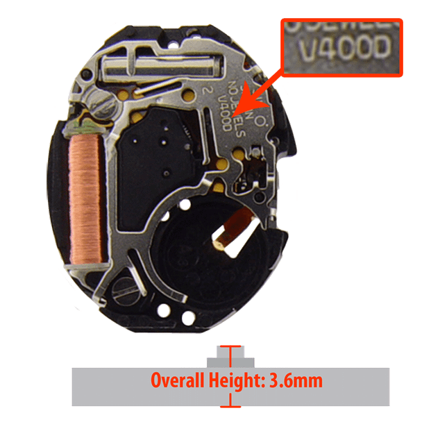 Hattori Japanese V400 quartz movement for Seiko watches