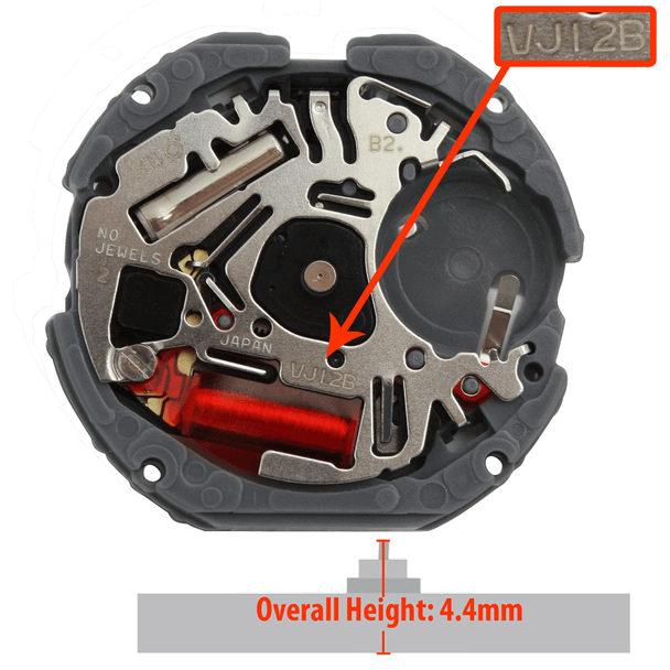 Hattori Japan VJ12 quartz watch movements