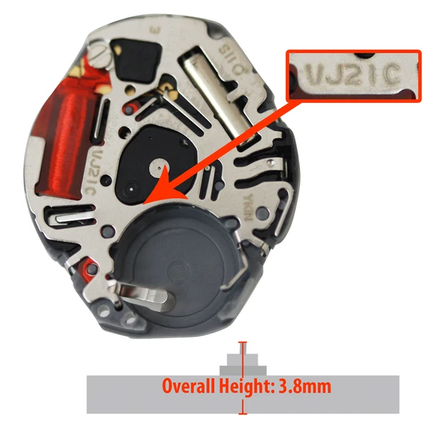 Hattori Japanese VJ21 quartz movements fit Seiko watches