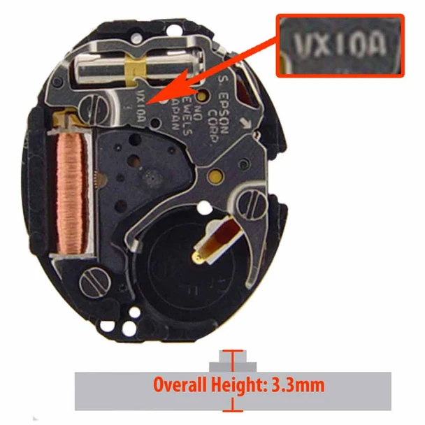 Hattori Japanese Quartz Movemenent VX10