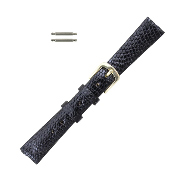 10mm Black Hadley Roma Genuine Java Lizard Watch Strap 6 1/4 Inch Length