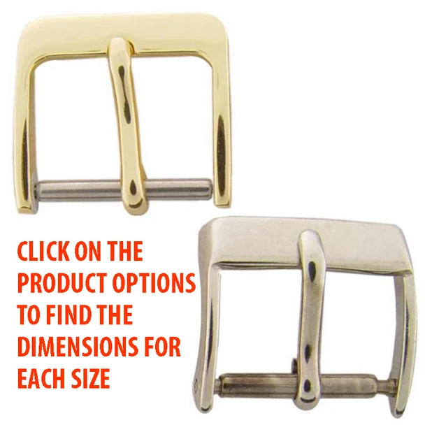 White Nickel and Yellow Gold Plated watch band buckles