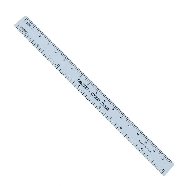 Mini Plastic Ruler 7" inch