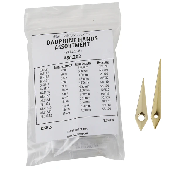 Watch Hands Dauphine Style Watch Hand Assortment 24 Pieces