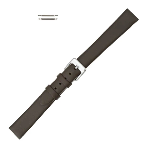 Watch Band 14mm Brown Leather Smooth Classic Calf 7 1/2 Inch Length