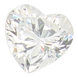 4x4 mm Heart Premium CZ