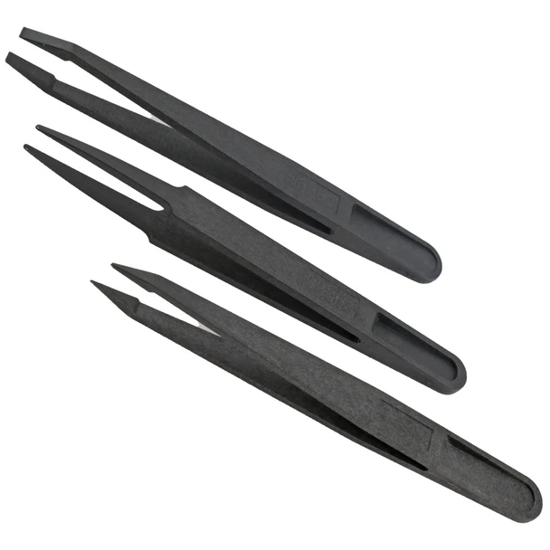 Bergeon ESD Carbon Fiber Tweezers 6751-S 3 Piece Set