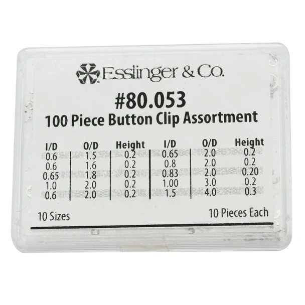 Watch Parts Push Button Clip Assortment 60 Pieces
