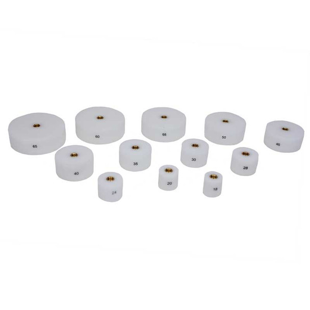 Horotec Reverisble Delrin Dies for Fitting Special Extra Large and High Domed Crystals 12 pc Set