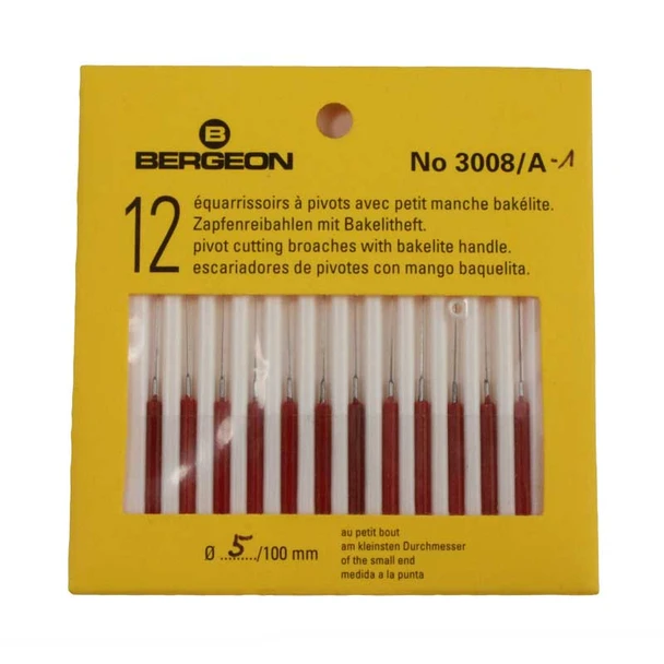 3008 Pivot Cutting Broach Set 12 Broaches .05mm