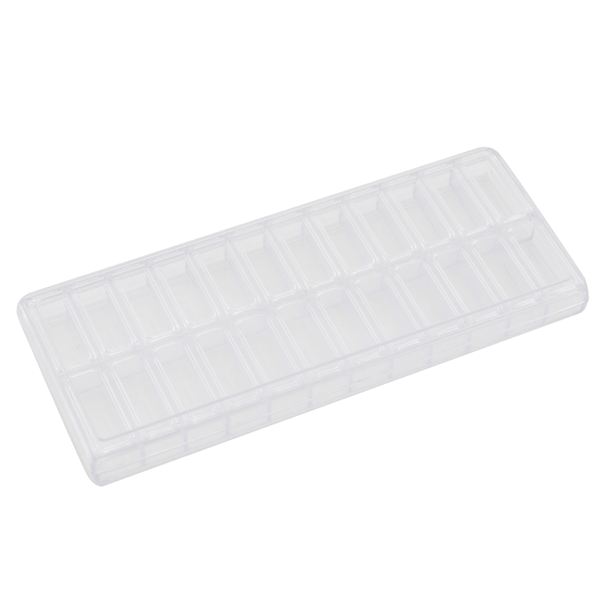 Clear Plastic Storage Box with 24 Compartments