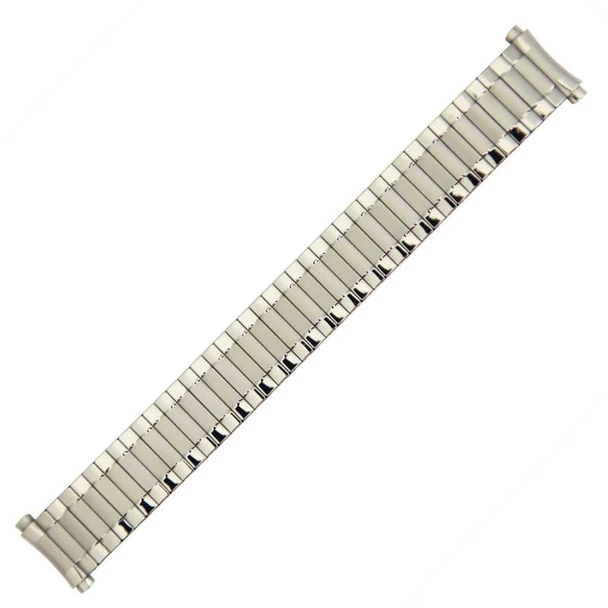 Stainless Steel Metal Expansion Watch Band With Curved Expandable Ends to Fit 18-22MM