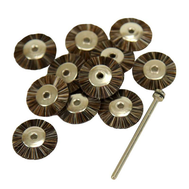 3/4" Bristle Brush Wheels - Includes a 3/32" Mandrel (Choose Texture)