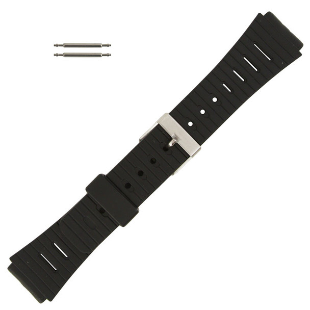 Hadley Roma PVC Watch Band 18 MM Sport Watch Band Fits Casio & Timex