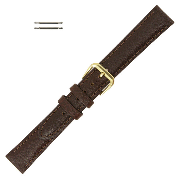 Leather Watch Strap 10MM Brown Polished Calf Style