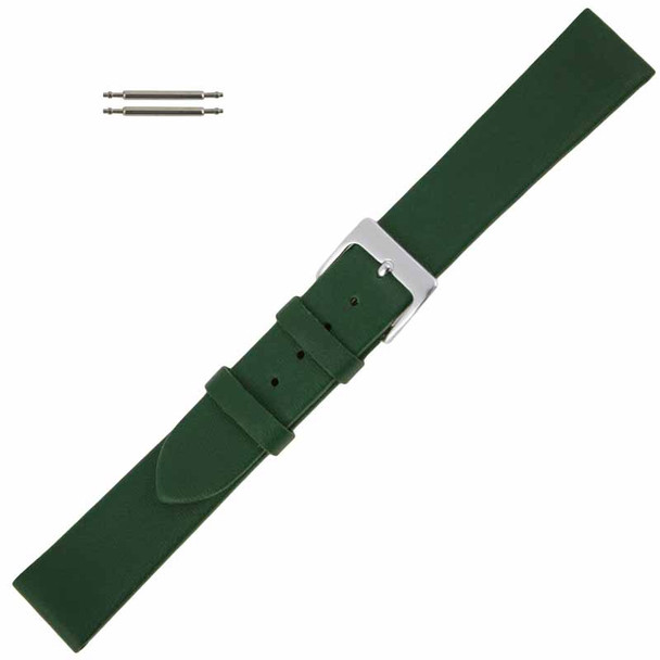 Green Watch Band Long 18MM Leather Smooth Calf