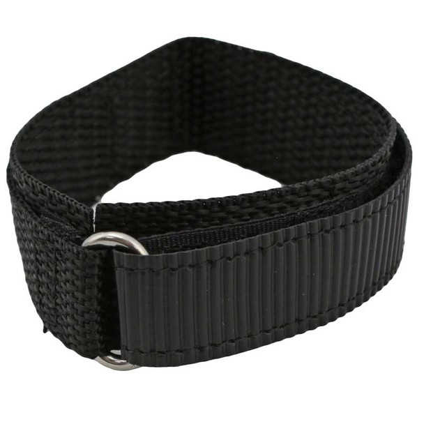 Heavy Black Nylon and Leather 18mm Watch Strap