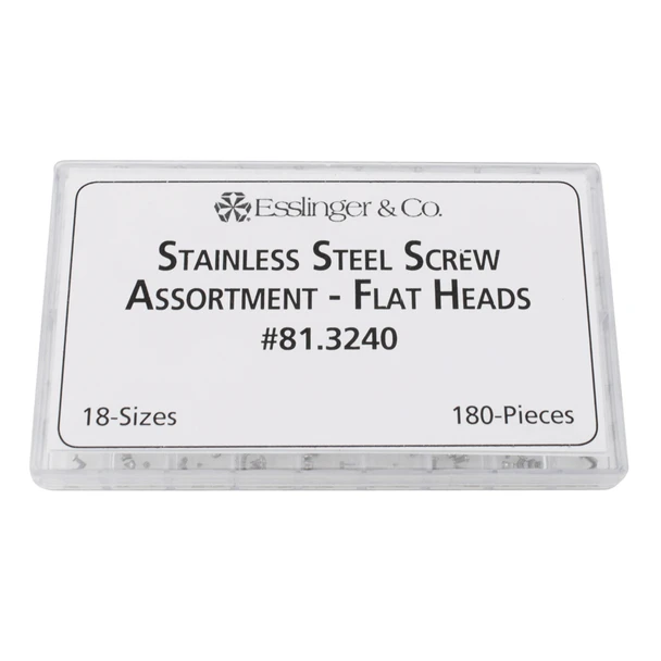 Stainless Steel Case Back Screw Assortment With Flat Heads