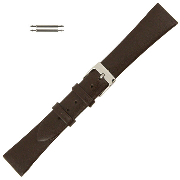 Leather Watch Band 20 MM Brown Luxury Calf