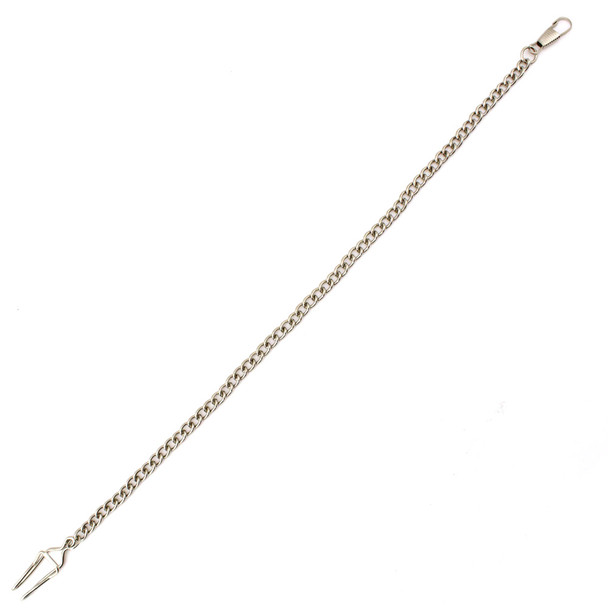 White Waldemar Pocket Watch Chain 14-1/2" Long, 89663