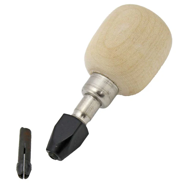 Wooden Handle Holder with Adjustable Chuck 0 to 3mm