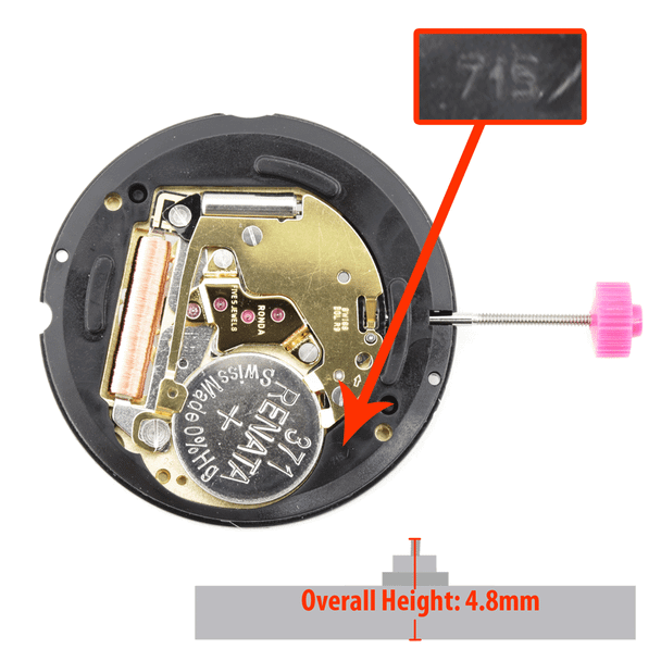 Harley Ronda Watch Movement HQ715.6L Quartz Movement To Fit Luminox® Brand Watches
