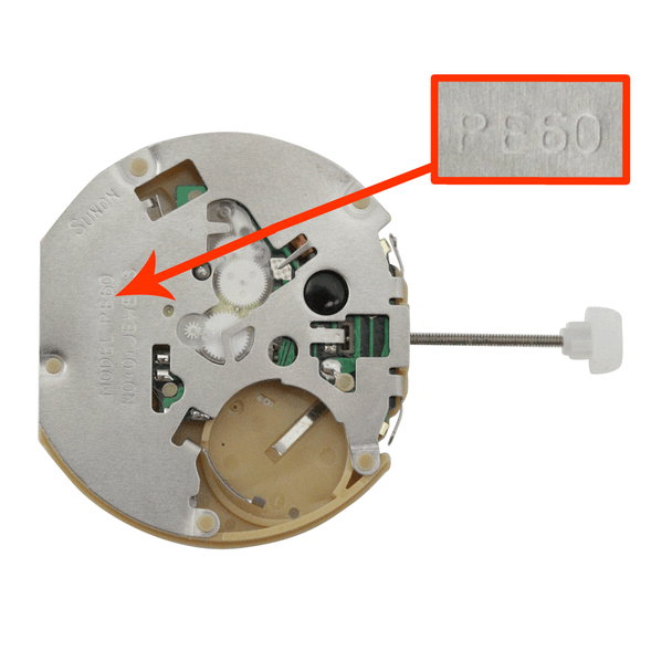 Sunon 5 Hand Quartz Chrono Watch Movement PE602T Date At 6:00 Overall Height 6.8mm