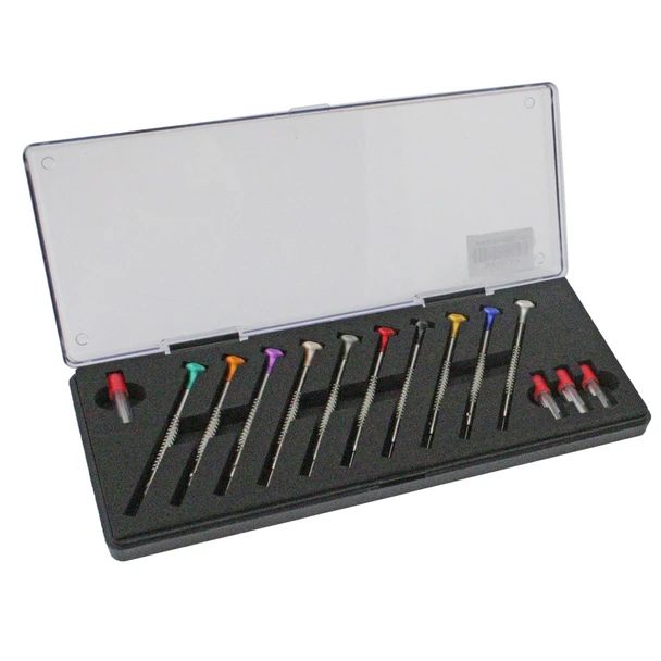 Horotec Set of 10 Stainless Steel T-Type Watchmaker Screwdrivers MSA 01.214