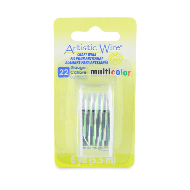 Artistic Wire 22 Gauge Multi Color Craft Wire Silver Black Green
