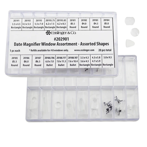 Watch Crystal Glass Day and Date Magnifier Lens Assortment