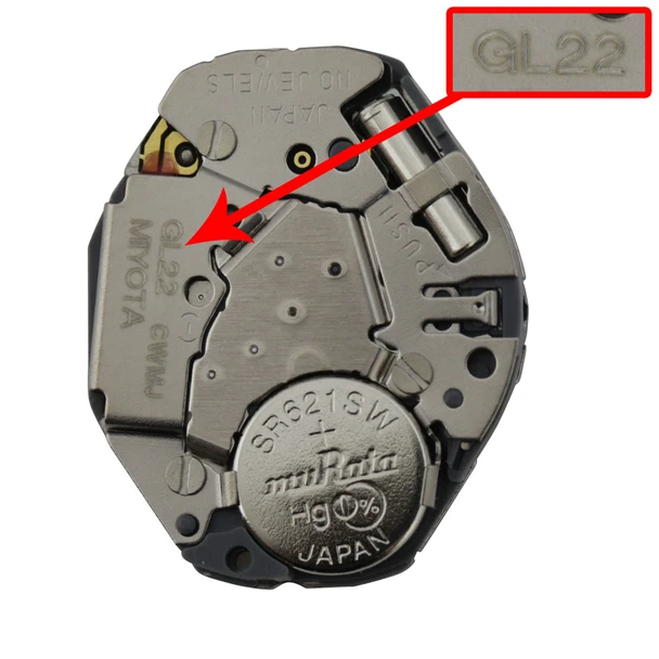 Miyota/Citizen LTD 2 Hand Quartz Watch Movement GL22 Overall Height 3.4mm