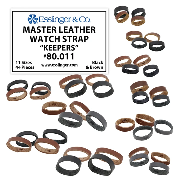 Leather Loop Watch Strap Keepers 22 Piece Master Assortment