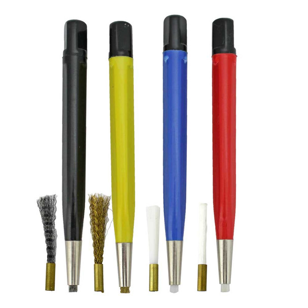 Metal Scratch Brush set of 4 with Brush Refills