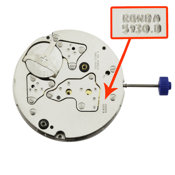 Harley Ronda Quartz Chronograph Watch Movement HQ5130.D Overall Height 7.0mm