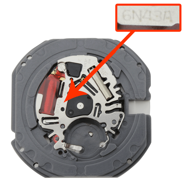 Genuine Seiko 3 Hand Quartz Watch Movement 6N43 Day And Date At 3:00 Overall Height 5.1mm
