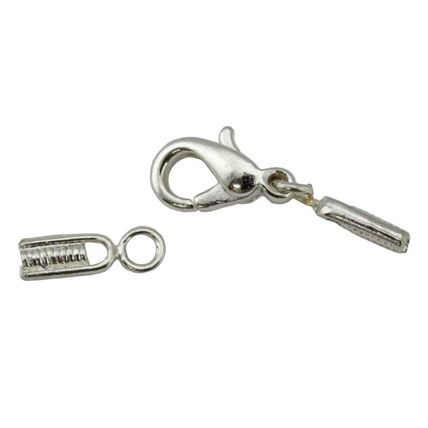Silver Plated EX-Crimp Lobster Clasp
