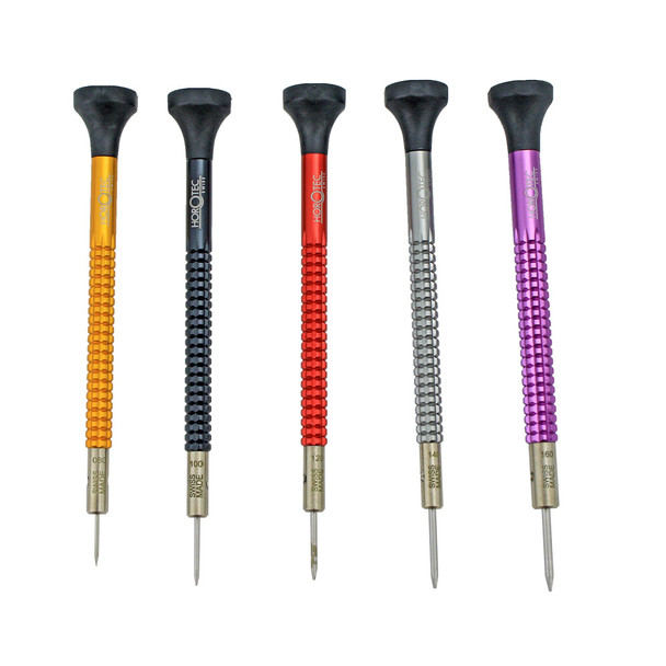 Horotec 5 Piece Aluminum Watchmakers Screwdrivers 0.80 to 1.60mm