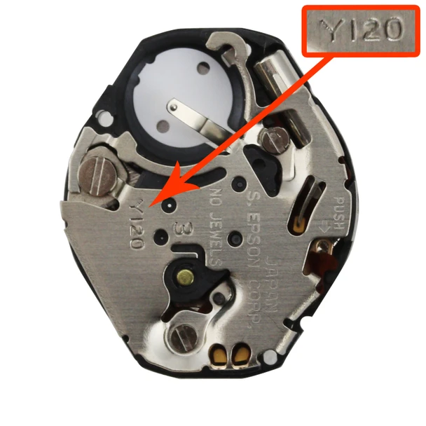 Epson Japan 2 Hand Quartz Watch Movement Y120.3 Overall Height 5.7mm