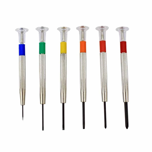 Screwdriver Set of 6 with Case Phillips and Flat Head