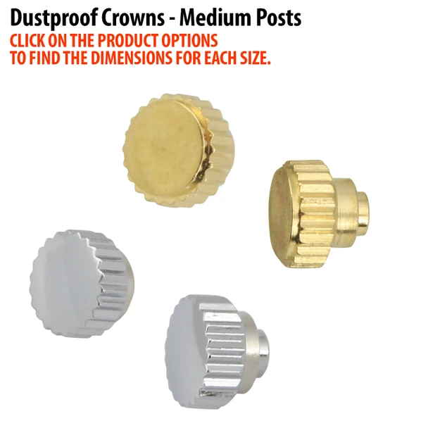 Watch Repair Dustproof Or Dust Resistant Watch Crowns Spring Style With Medium Posts
